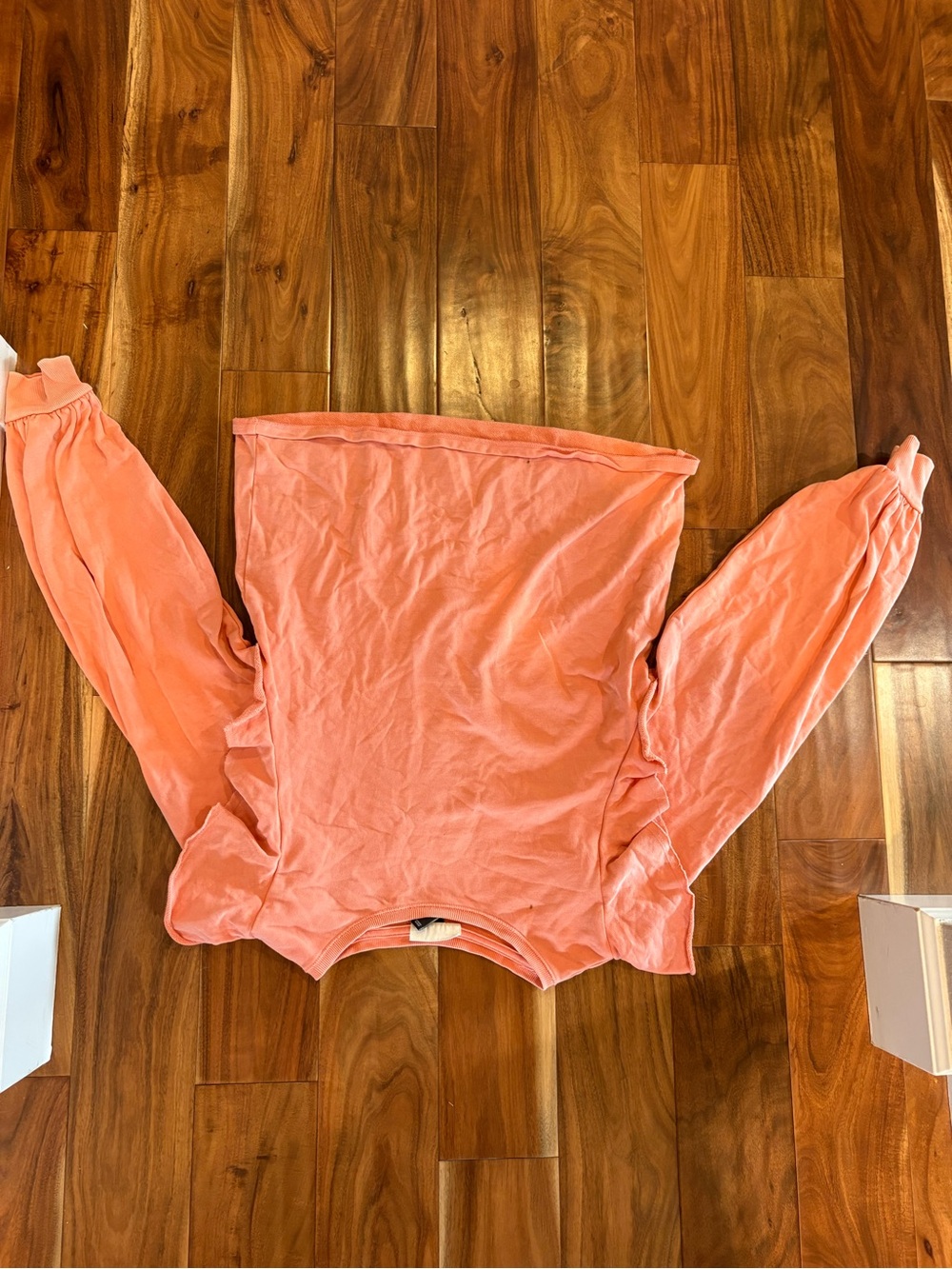 Universal Thread Coral Ruffle Long Sleeve Top